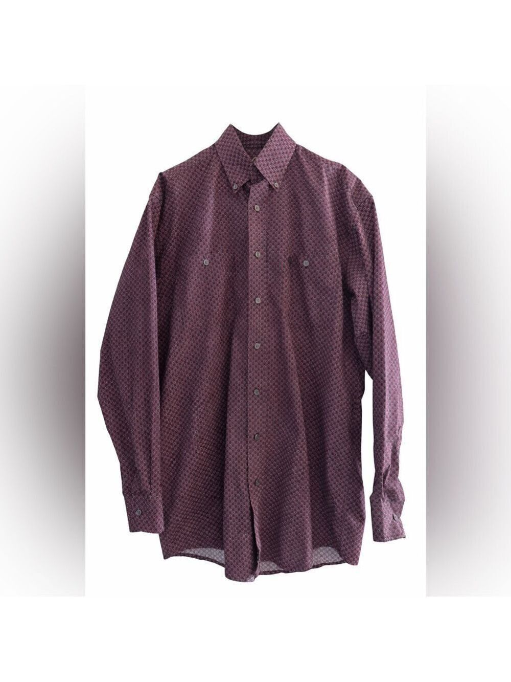 Wrangler George Strait Western Rodeo Print Button Down Shirt M